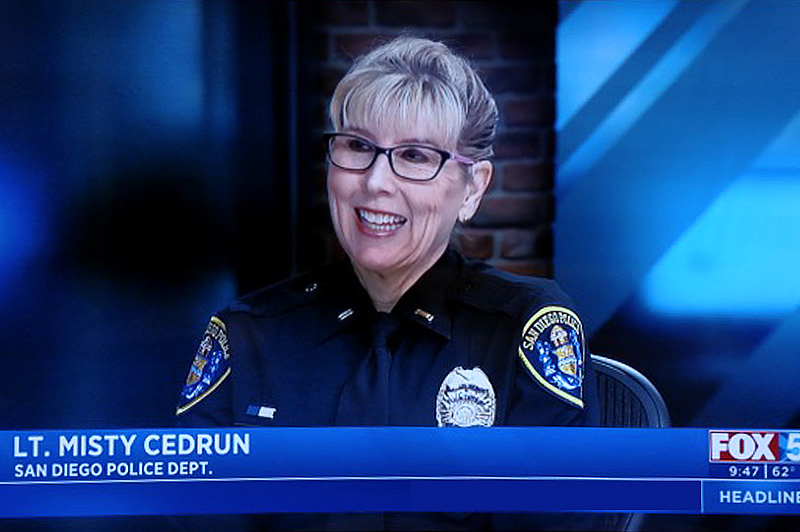 Misty Cedrun on Fox5 San Diego